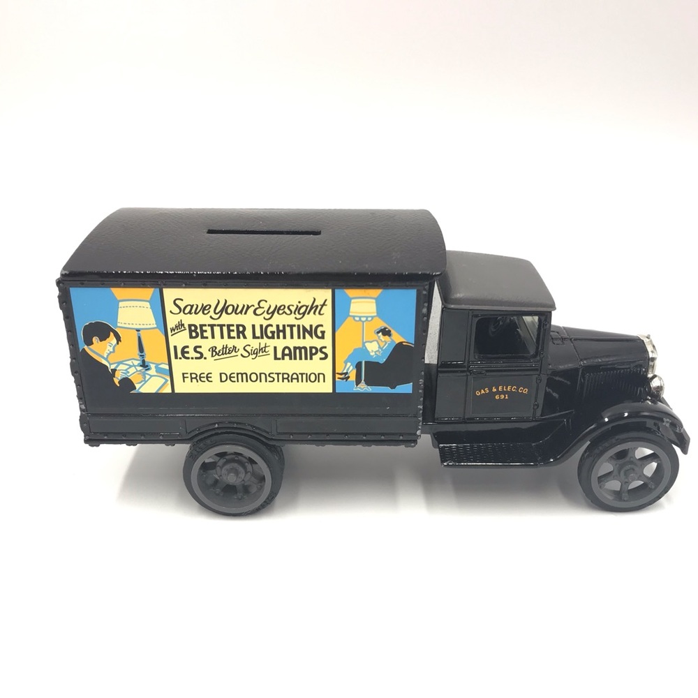 Vintage ERTL 1931 Hawkeye Diecast Bank I.E.S Better Slight Lamps Advertising - Picture 13 of 13